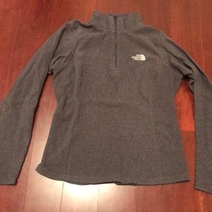 Gray fleece North Face quarter zip